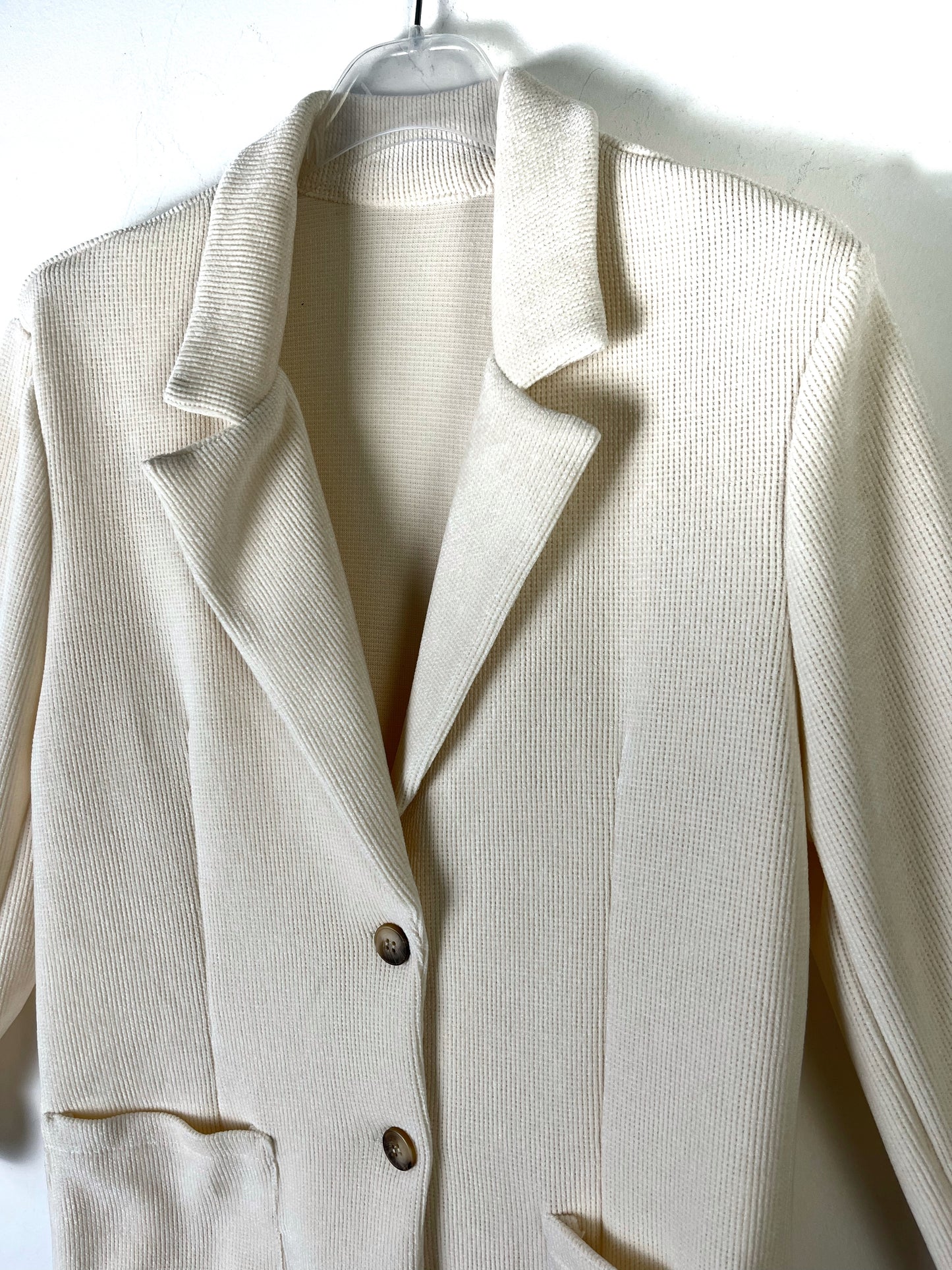 Blazer in morbida ciniglia, taglio classico