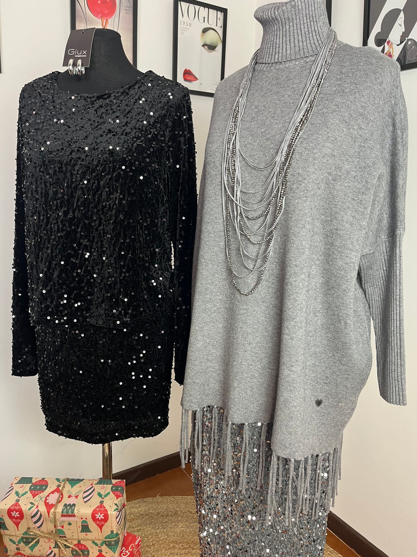 Blusa Fiocco Paillets ⚫️