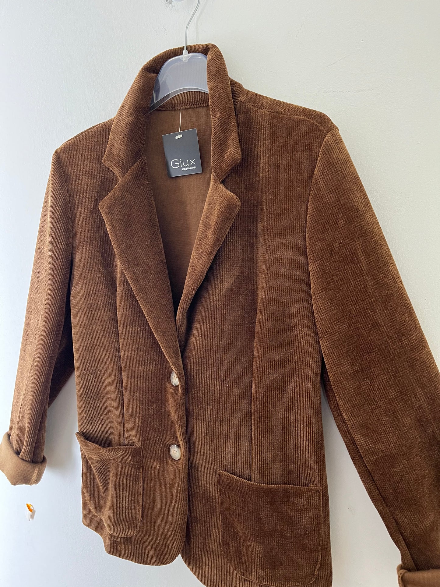 Blazer in morbida ciniglia, taglio classico