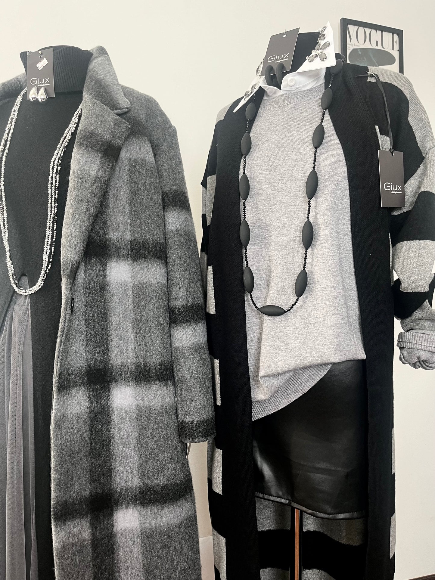 Maxi Cardigan lungo rigato ⬛️
