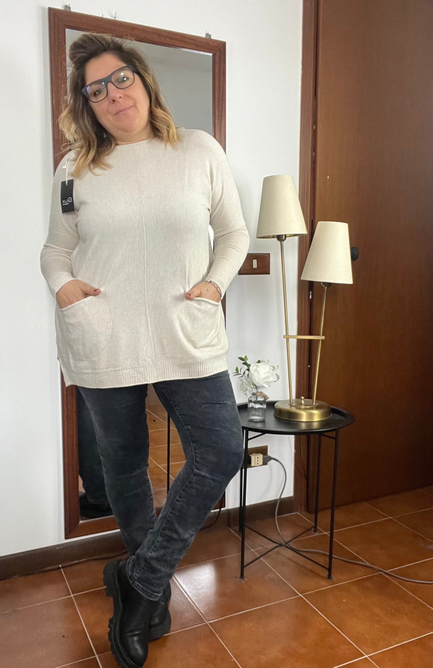 Maxi Maglia con tasche ⚫️