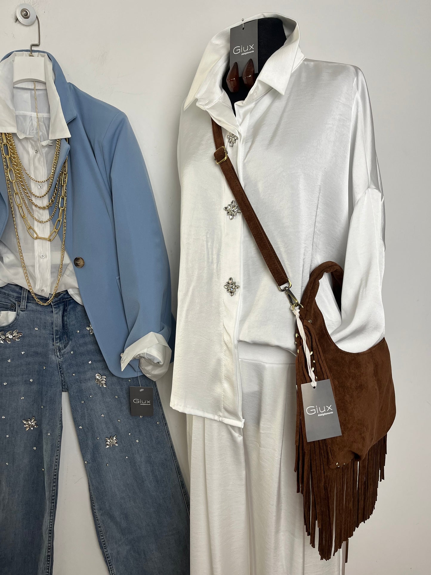 Mezzaluna Frange Eco-Suede