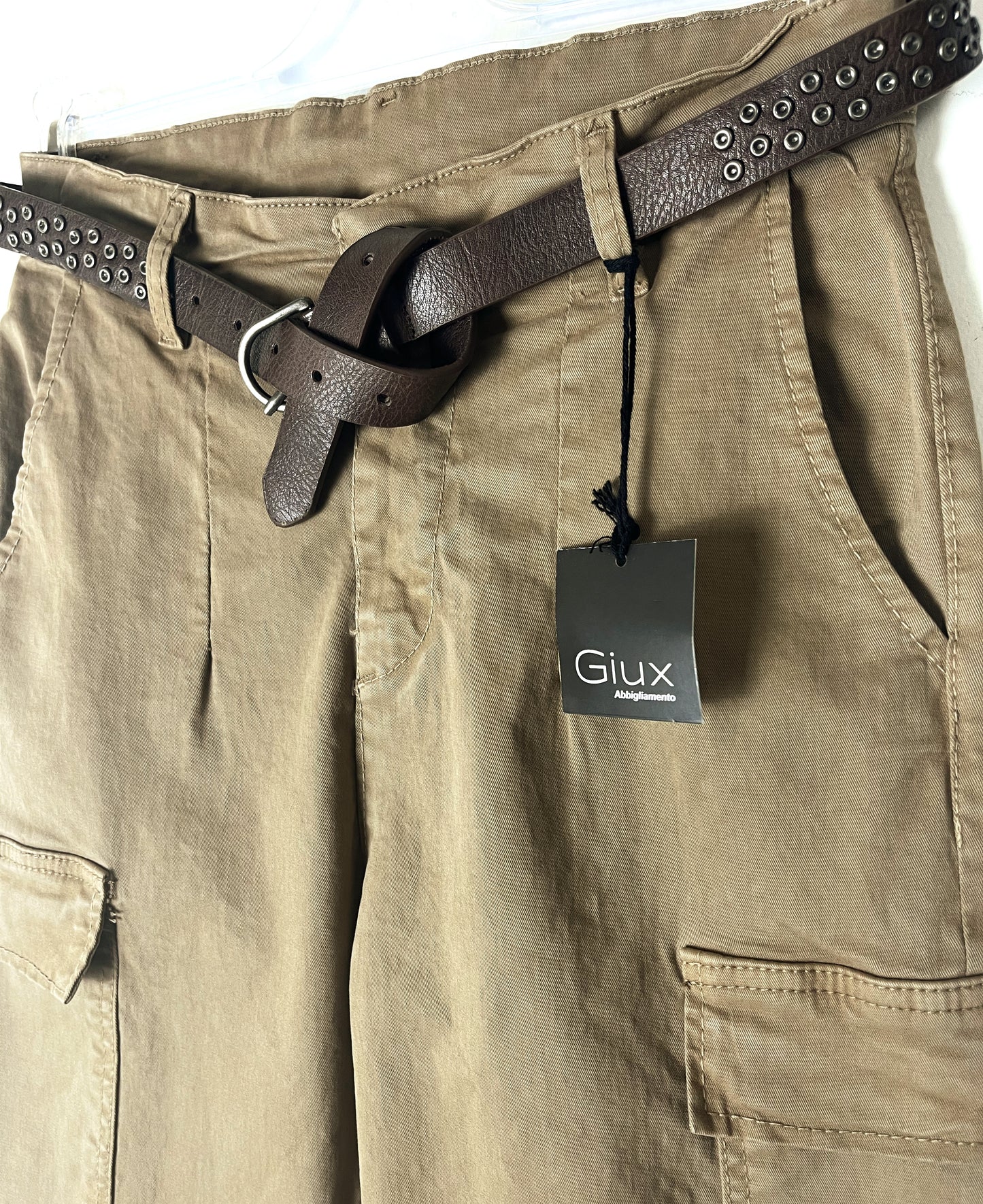 Cargo 🍁 tabacco, vita alta, gamba morbida