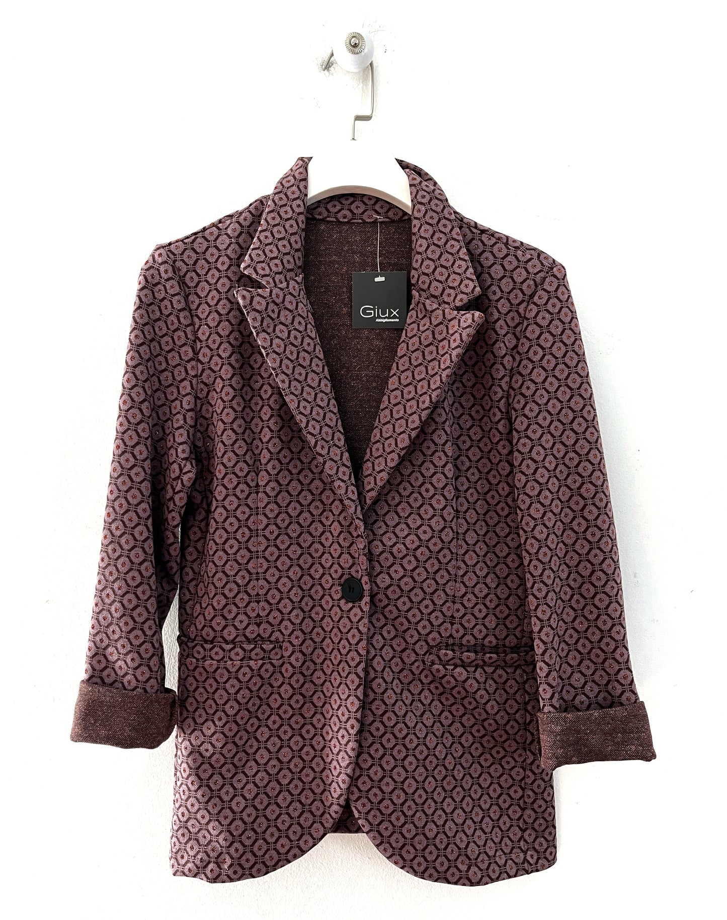 Blazer elegante in lurex, per un look casual