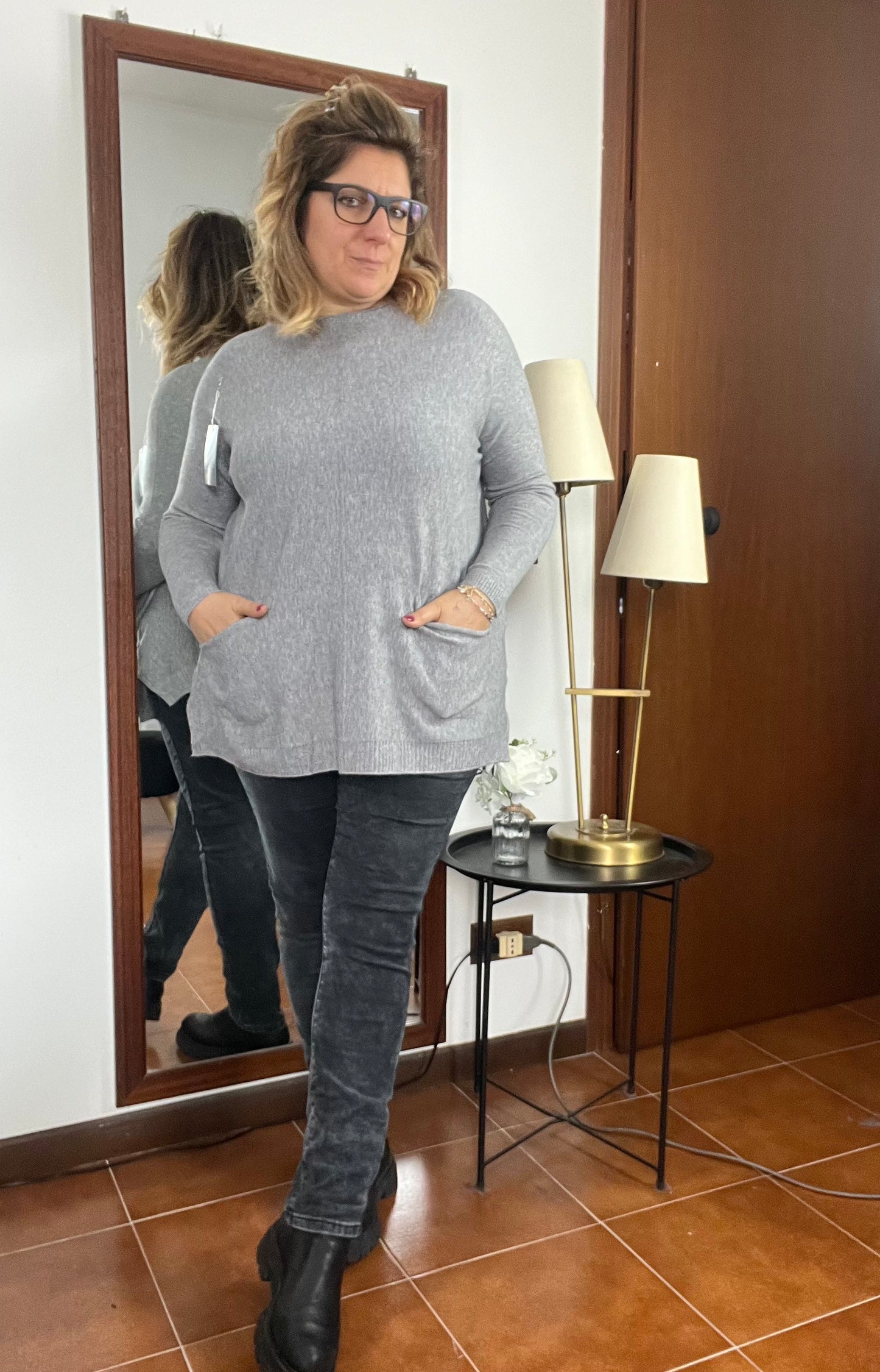 Maxi Maglia con tasche ⚫️
