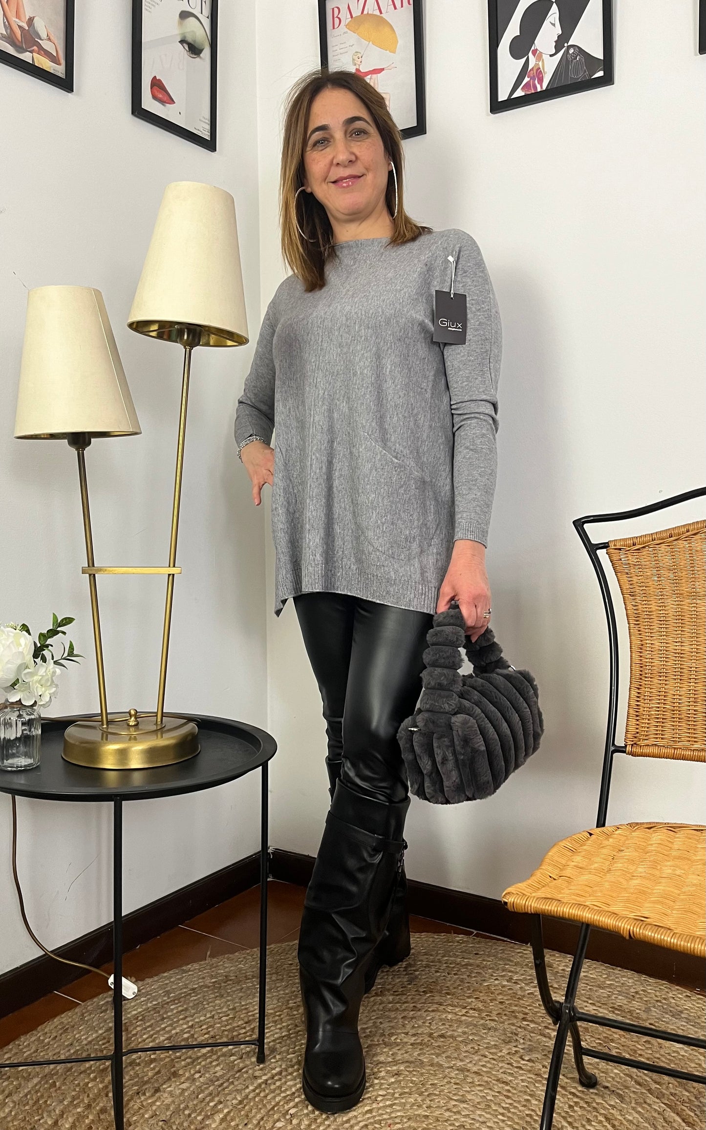Maxi Maglia con tasche ⚫️