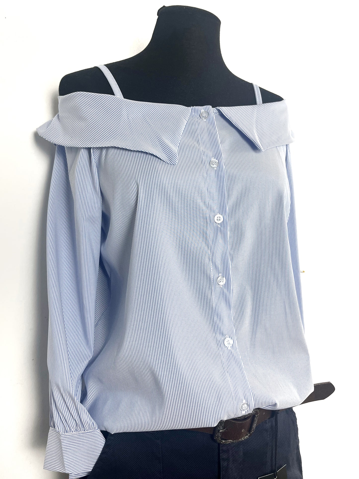 Camicia scollata Righe ⬛️