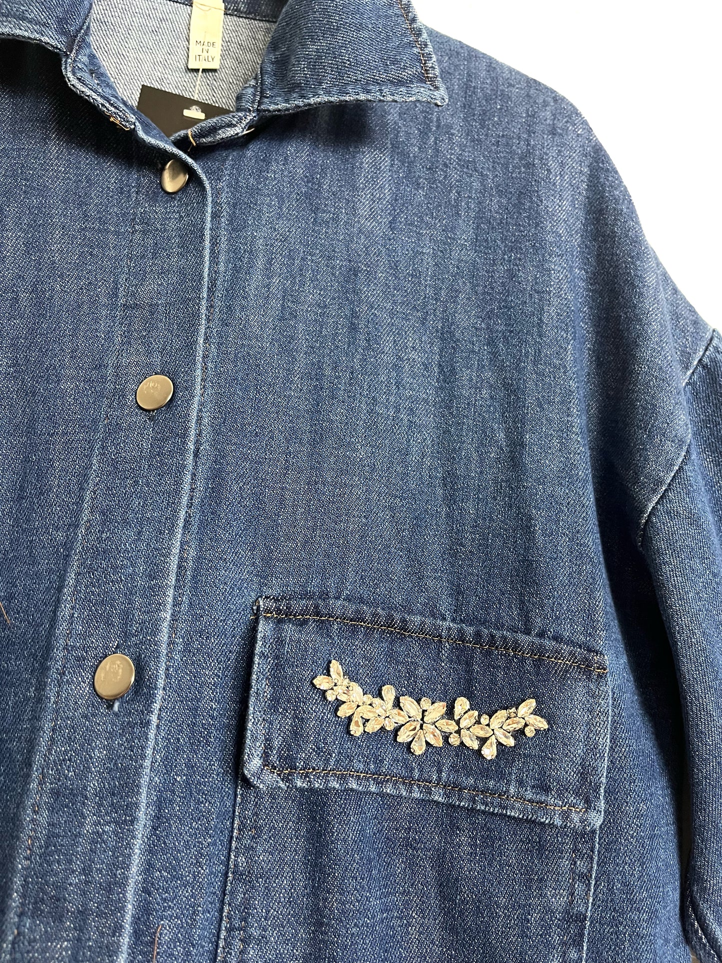 Giacca jeans Strass ⚫️