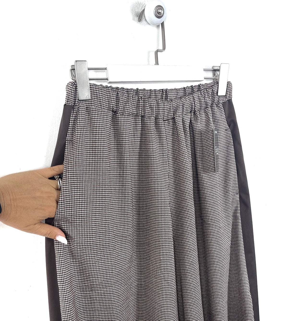 Pantalone Jogger Pied de Poule ⚫️