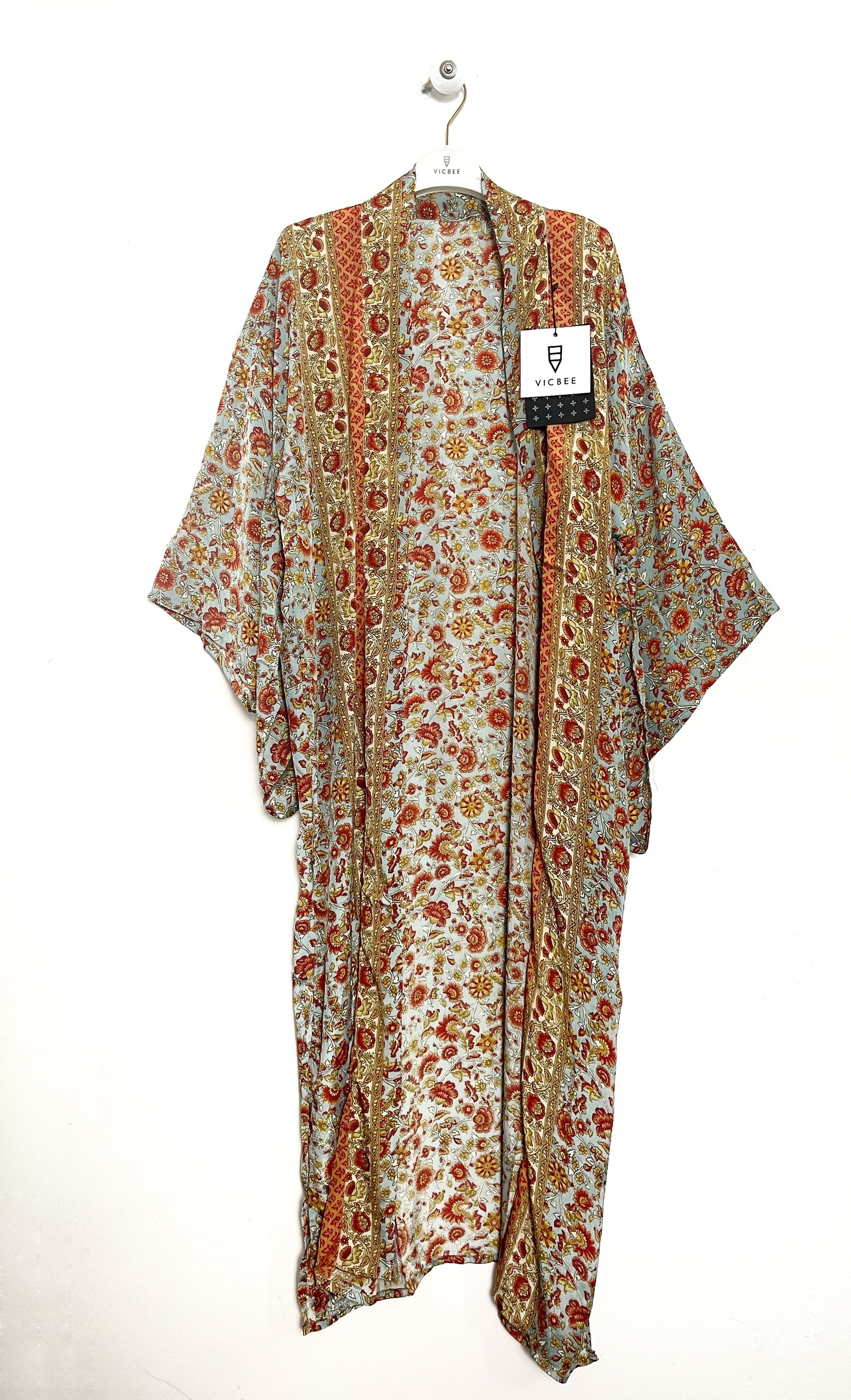 Kimono lungo Vicbee con spacchi