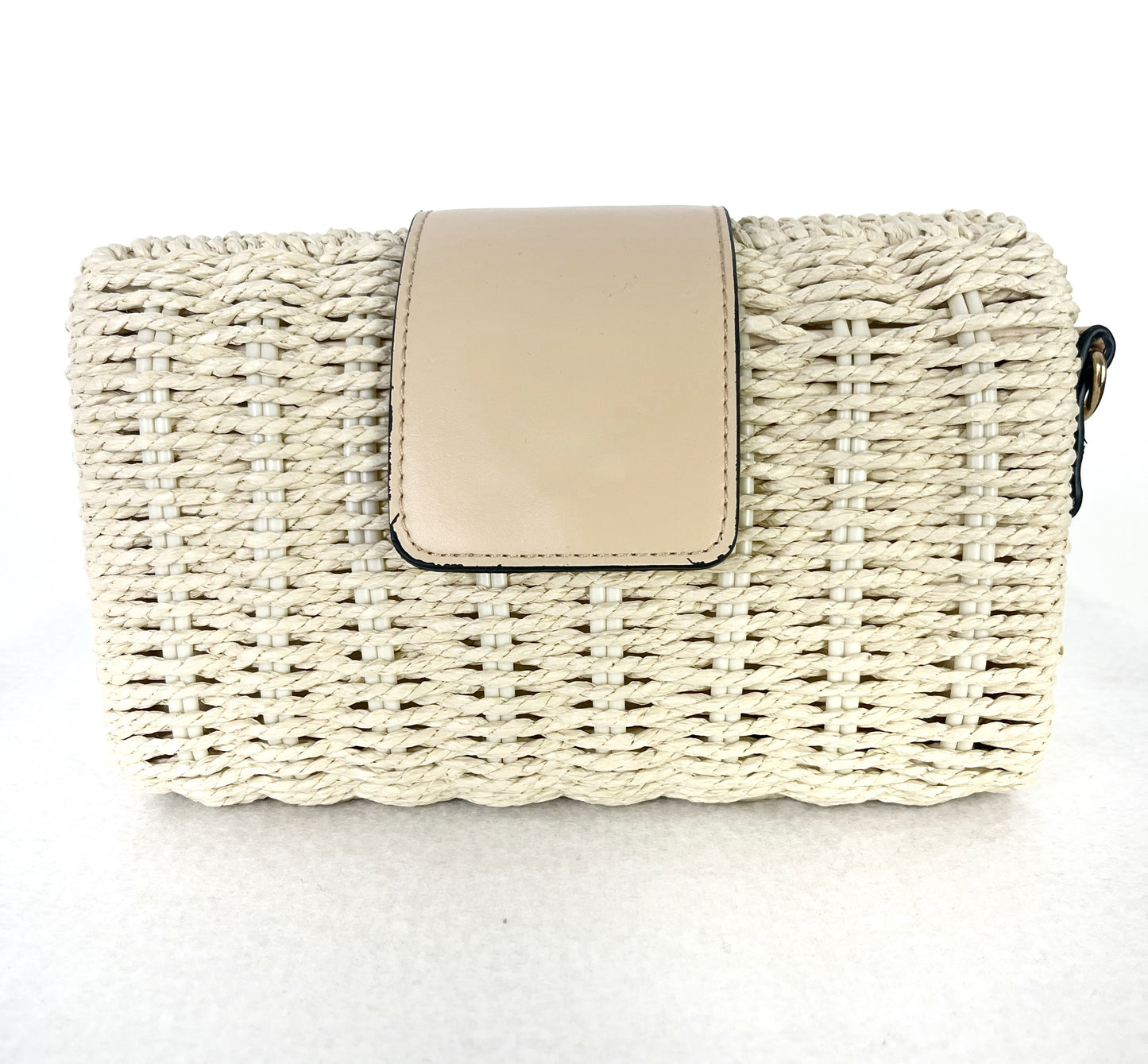 Pochette rigida in rafia