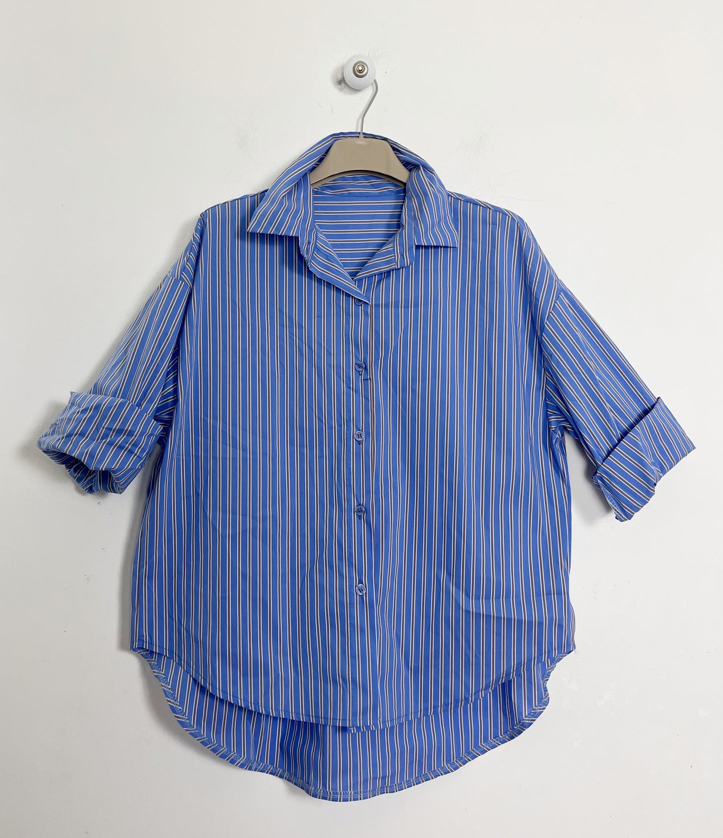 Camicia Gessata Azzurra ⚫️