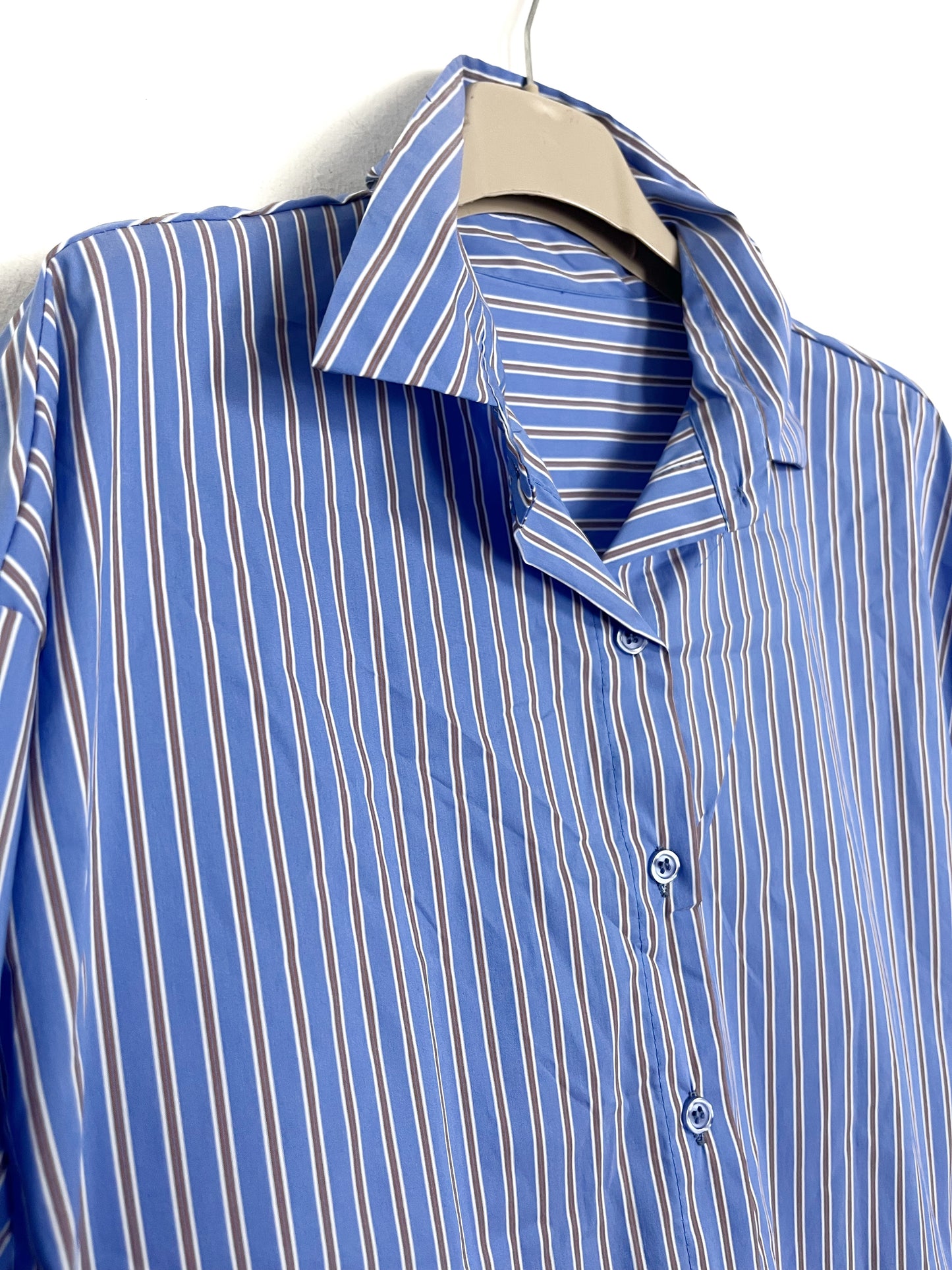 Camicia Gessata Azzurra ⚫️