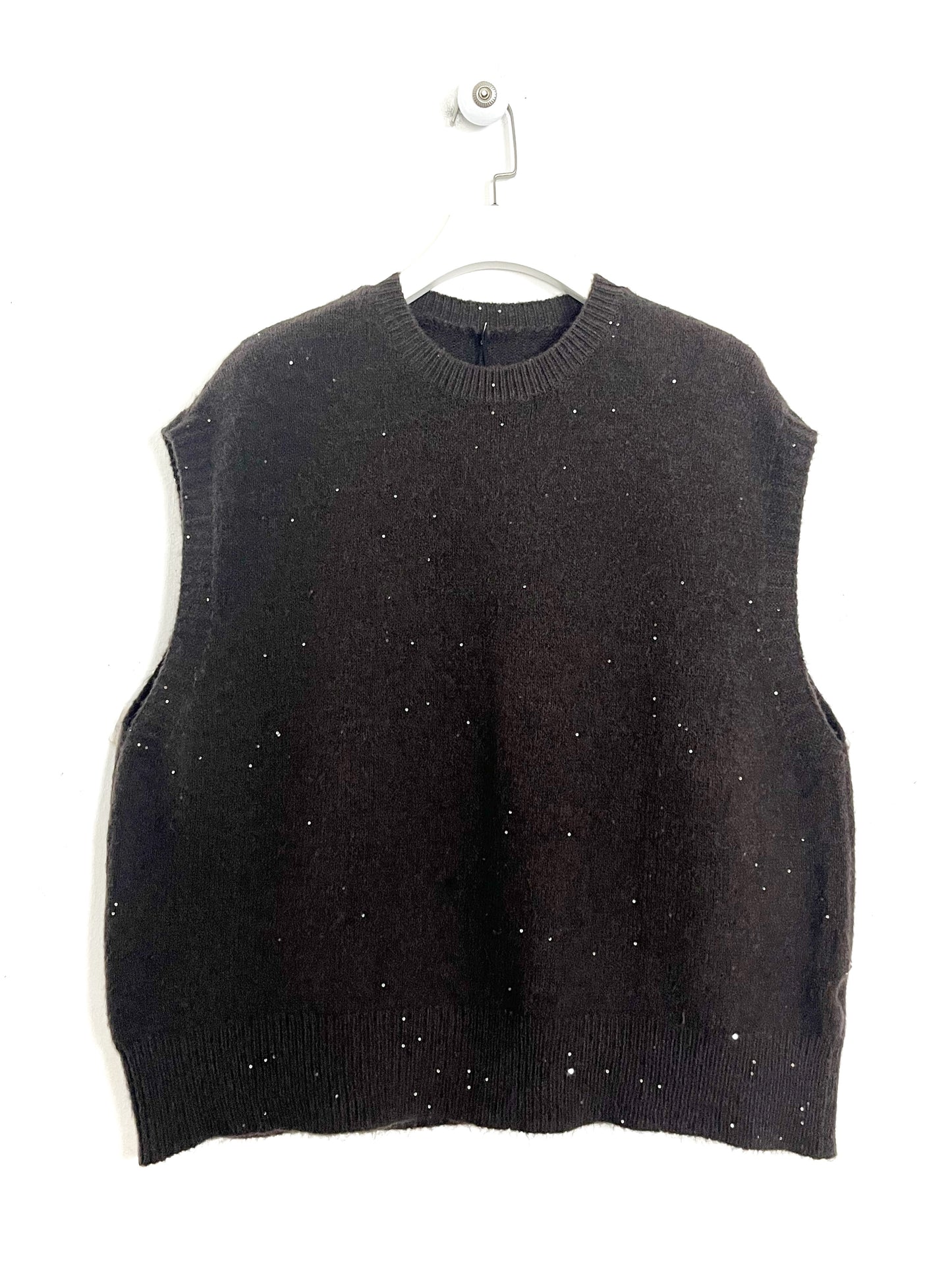 Gilet con micro paillettes ⚫️