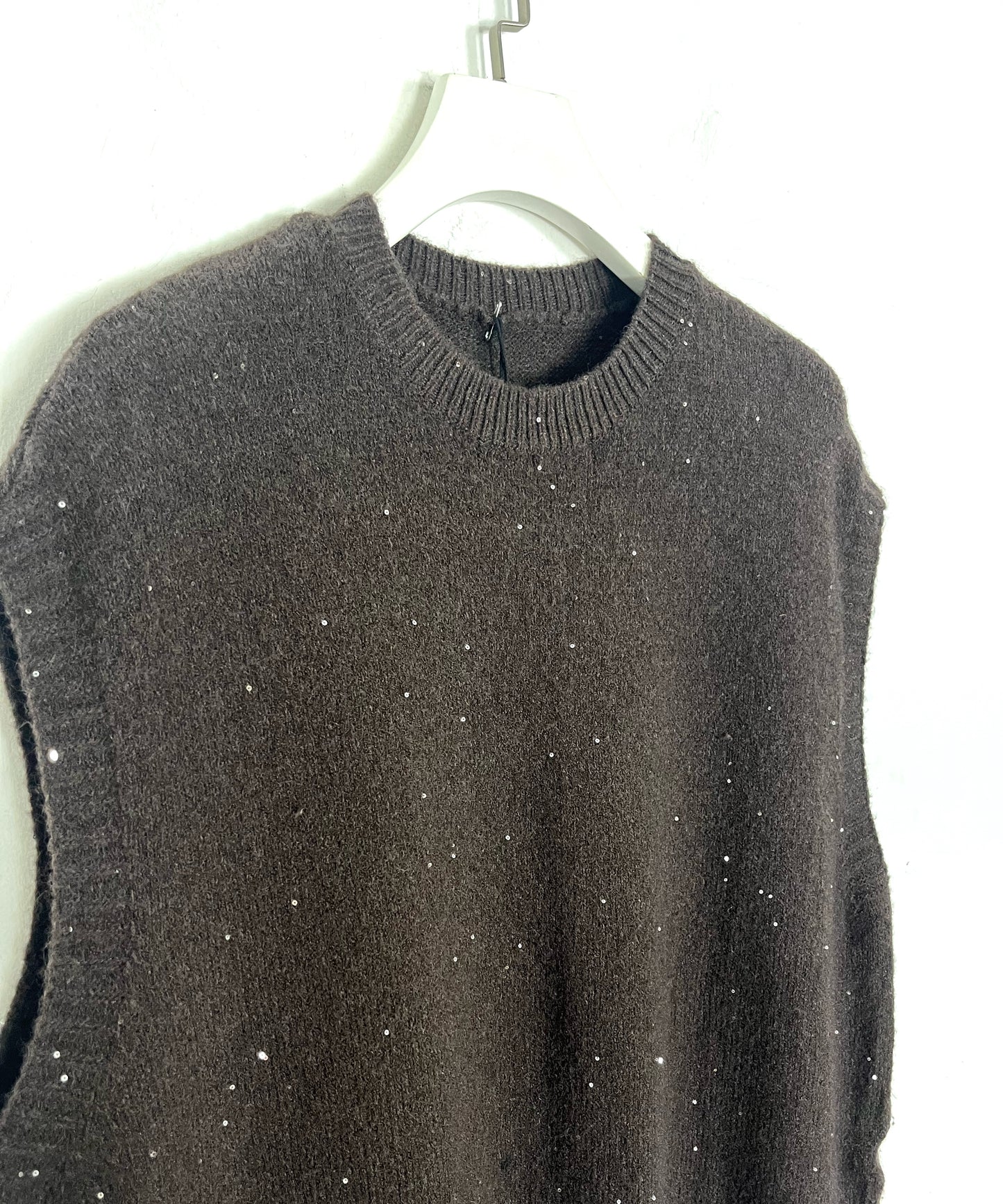Gilet con micro paillettes ⚫️