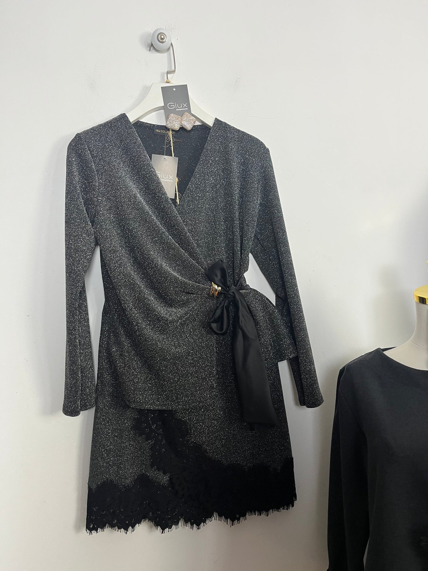 Minigonna con Pizzo Lurex ⬛️