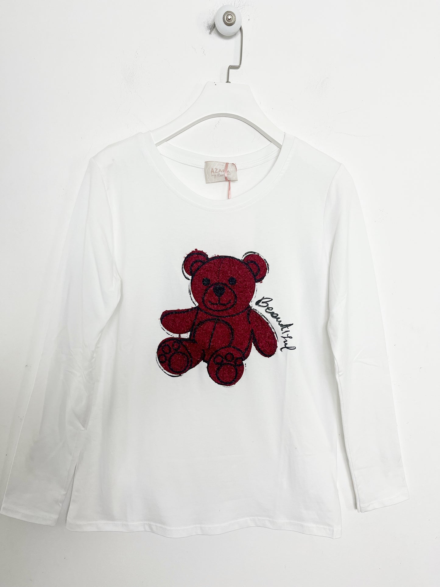T-shirt Peluche manica lunga slim
