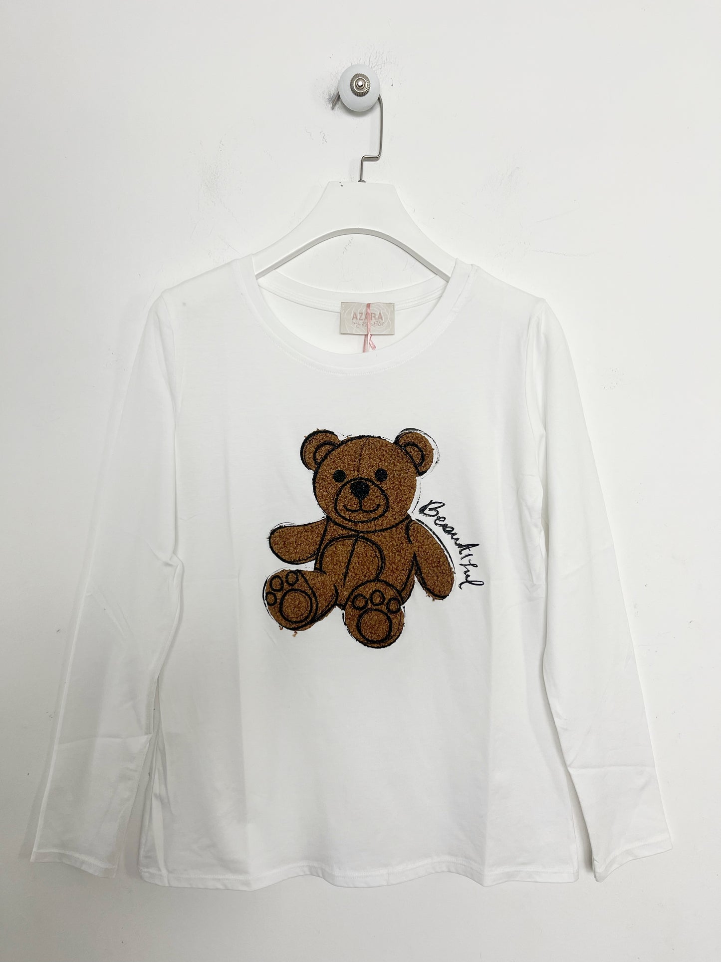 T-shirt Peluche manica lunga slim
