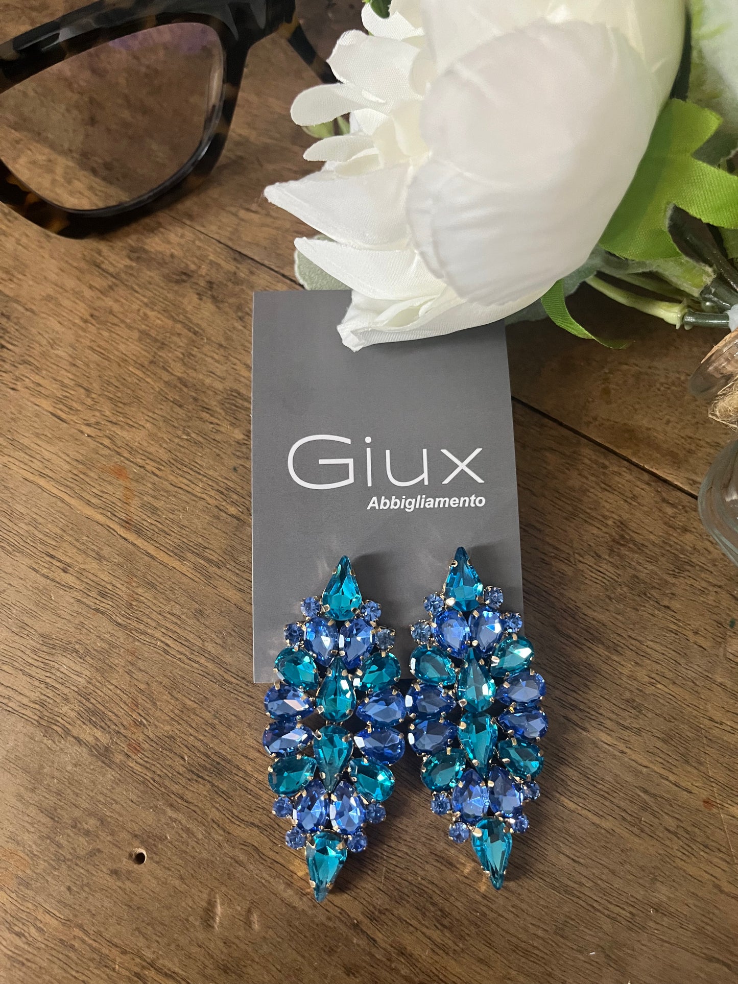 Orecchini Rombi con pietre