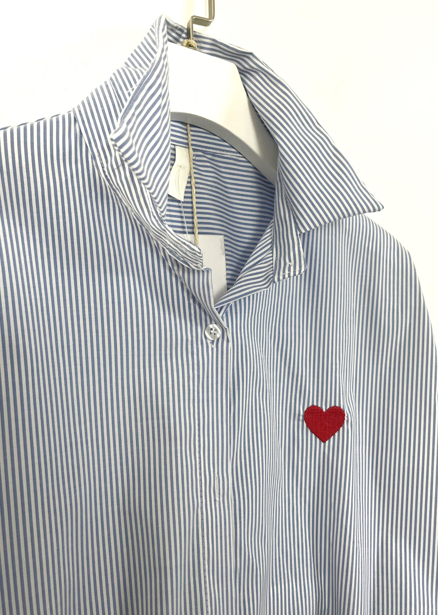 Camicia Rigata Cuore ⚫️