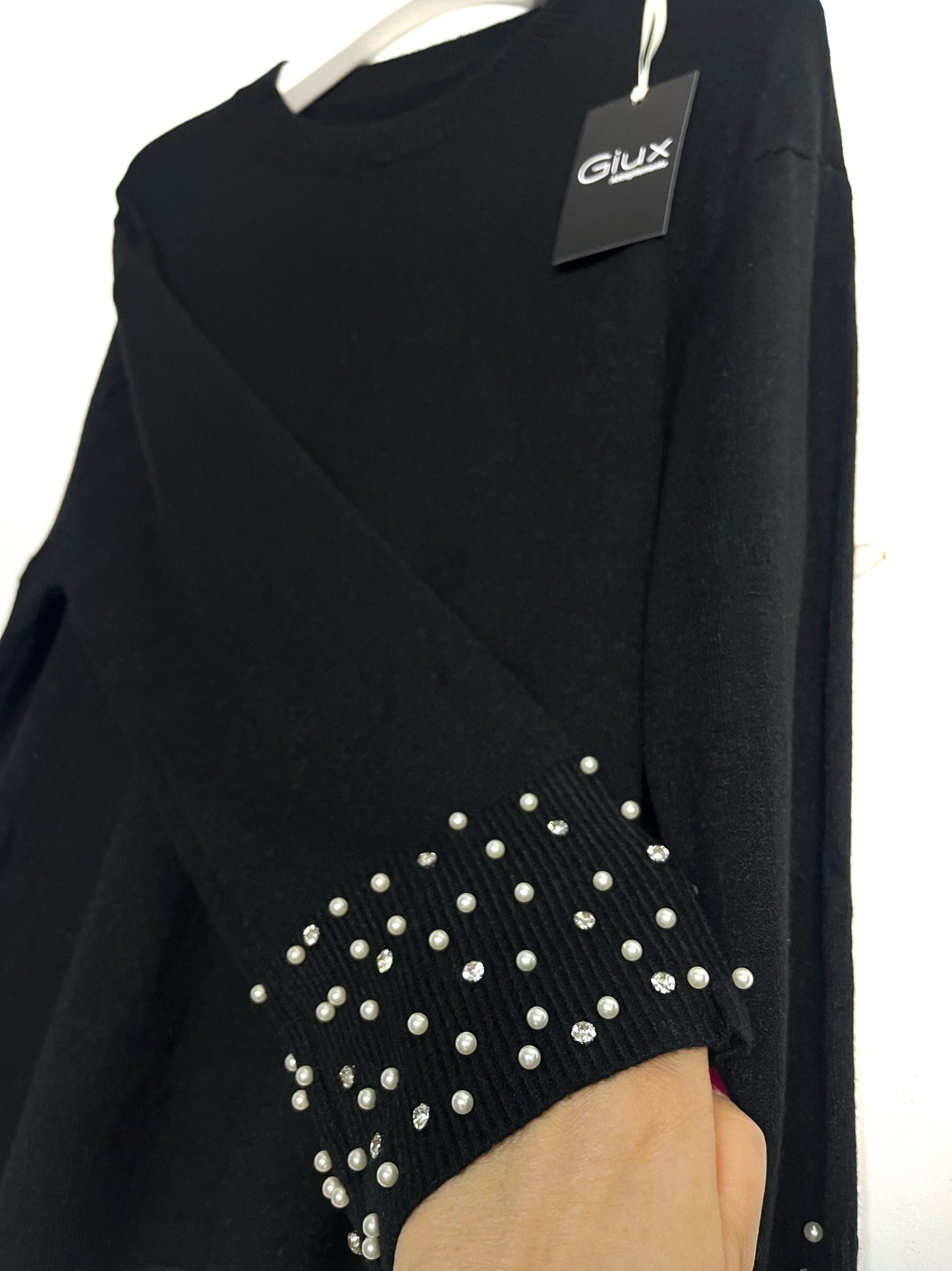 Maglia Perle e Strass ⚫️
