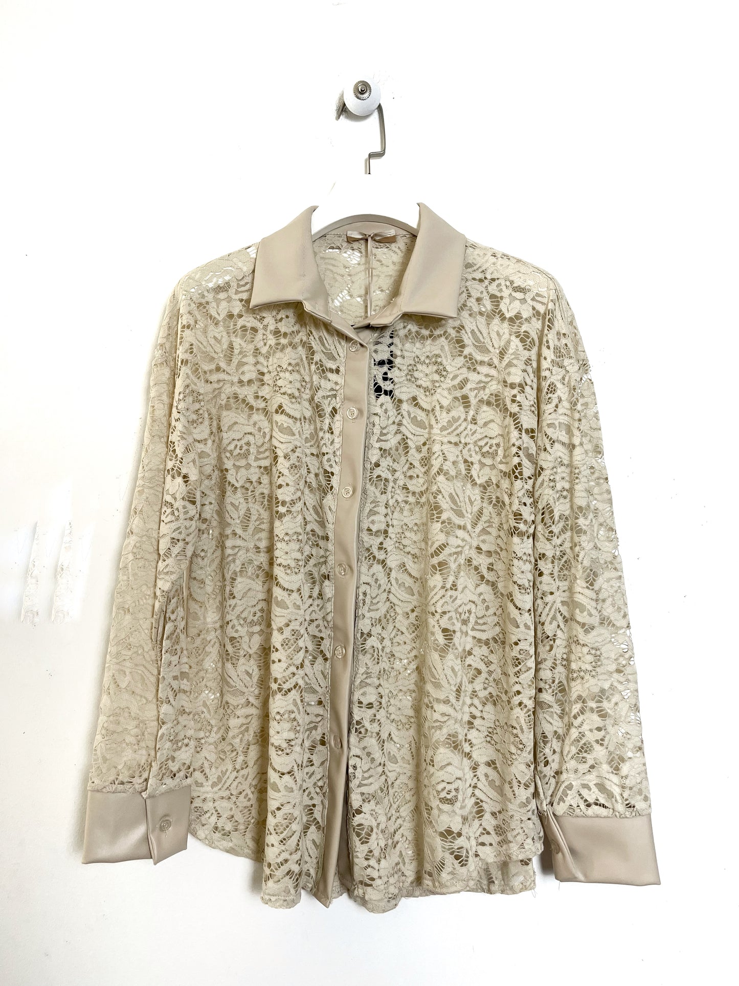Camicia Pizzo ed Ecopelle