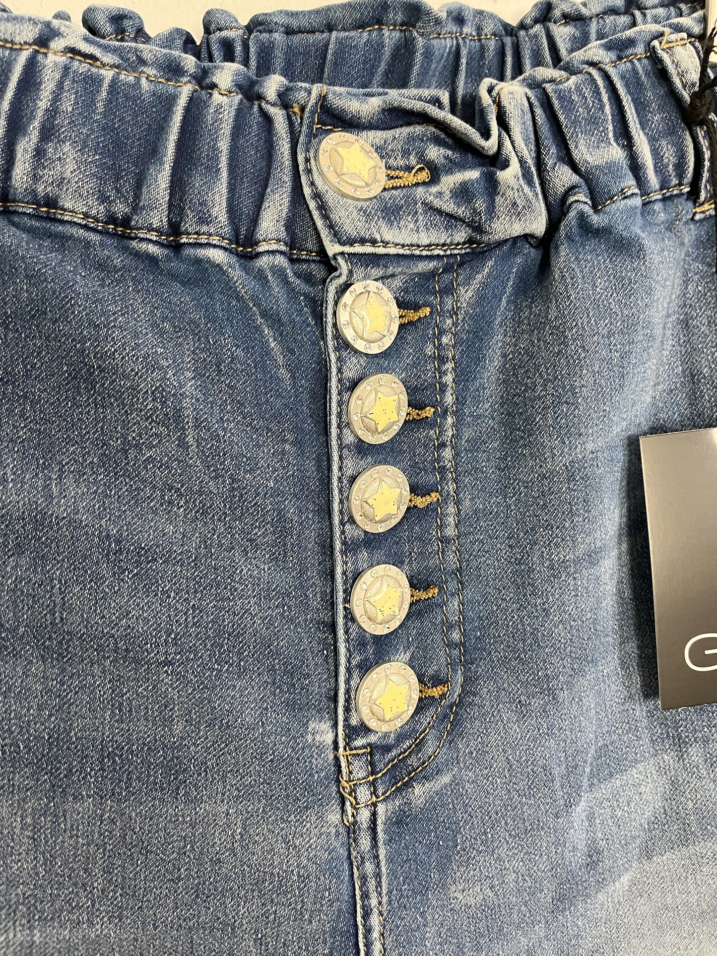Jeans Candy chiaro con bottoni gioiello