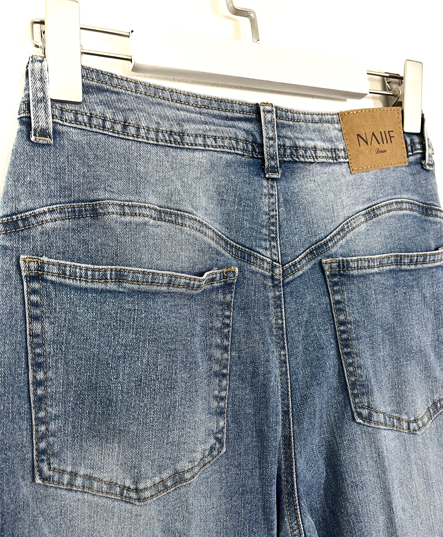 Jeans Wide leg, gamba larga a palazzo con finto risvolto