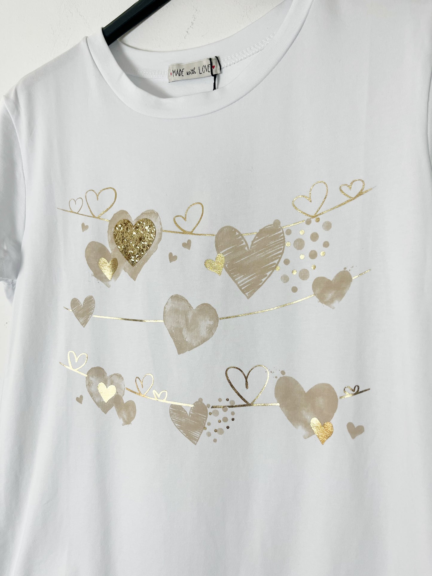 T-shirt cuori stesi slim