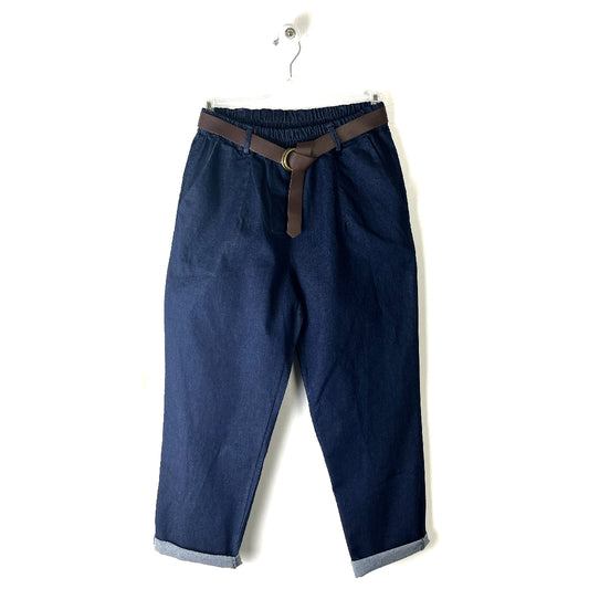 Jeans blu Ovetto, modello ballon, vita alta con elastico