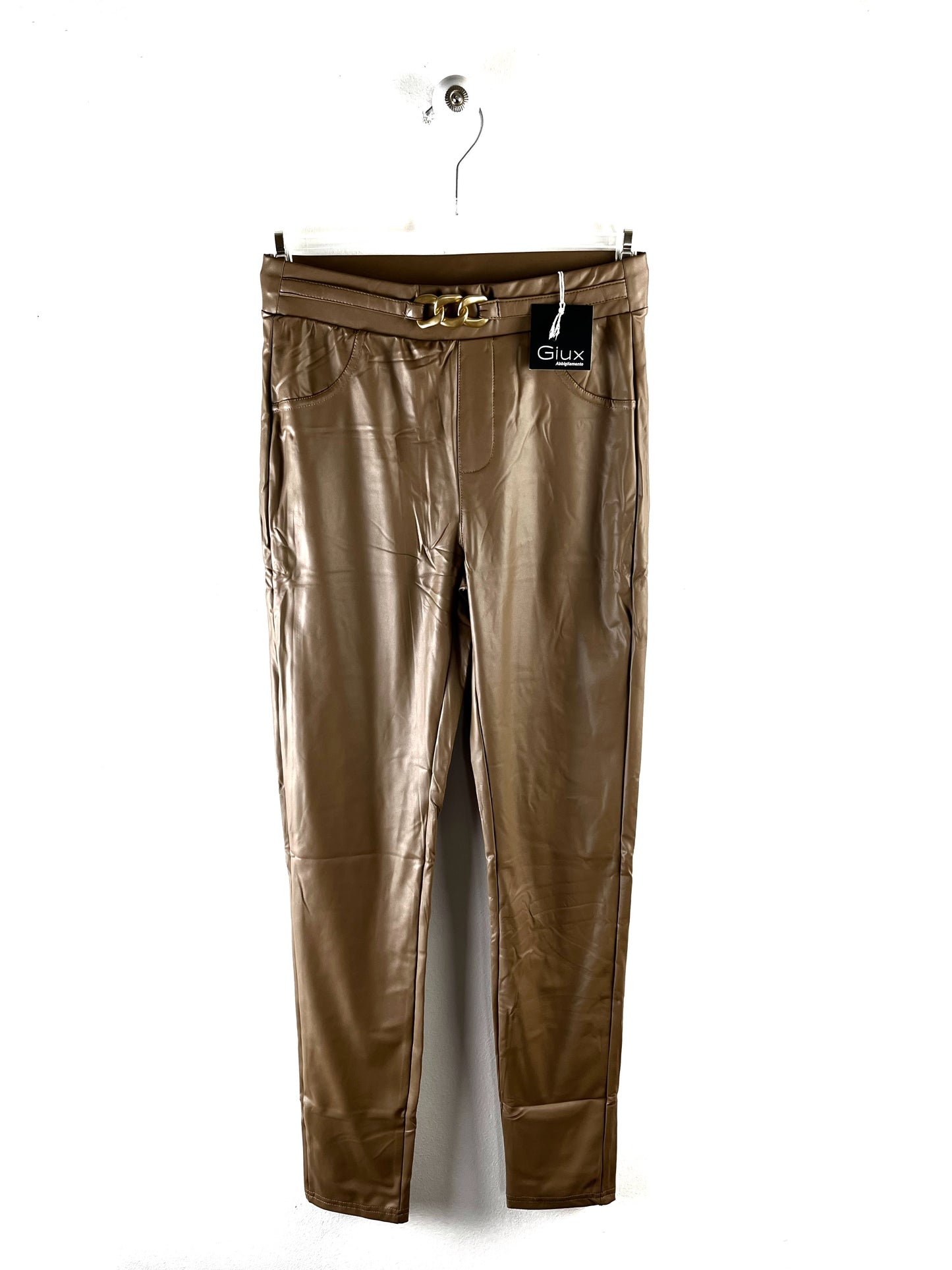 Leggins ecopelle catena