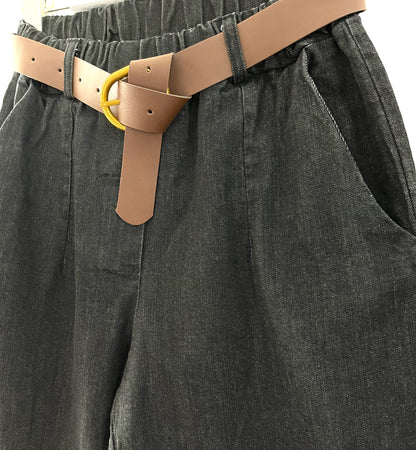 Jeans Ovetto nero, modello ballon, elastico in vita