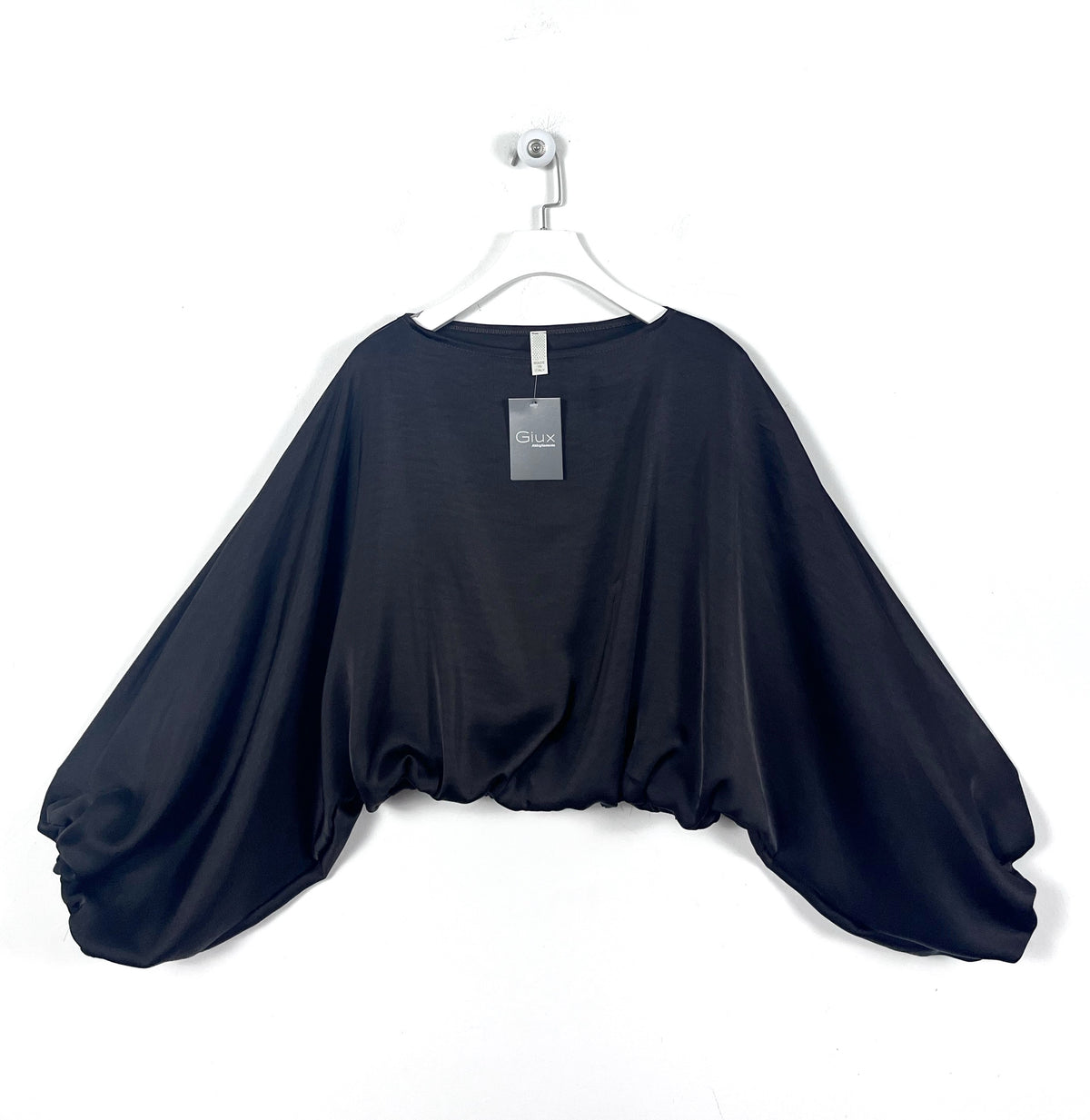 Blusa in Raso Cropped ⚫️