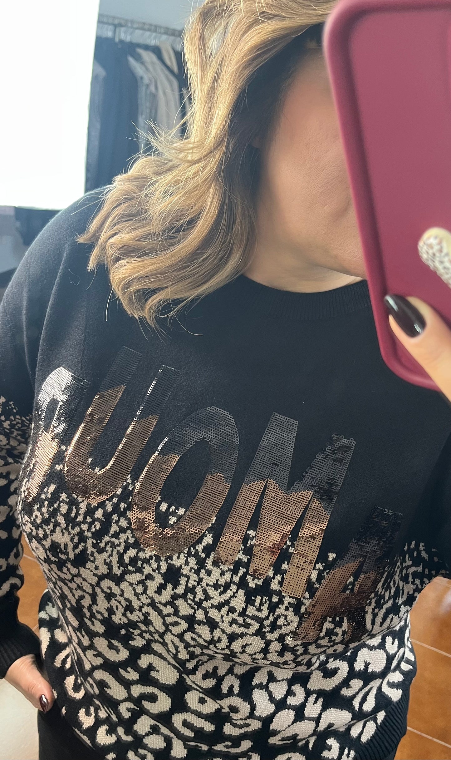 Maglioncino Girocollo Amour ⚫️