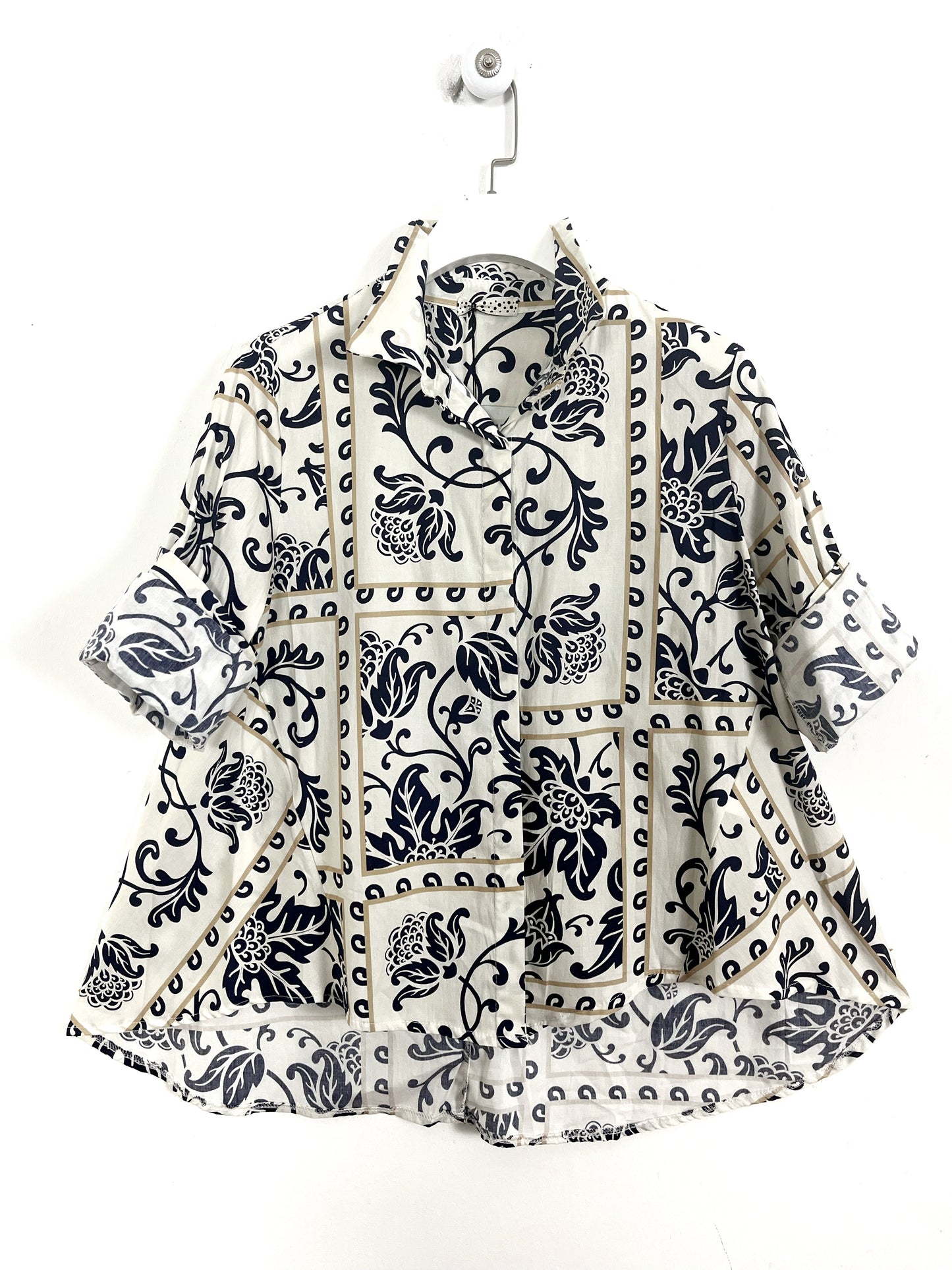 Camicia fantasia in cotone