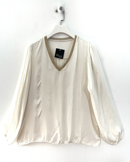 Blusa a V in viscosa