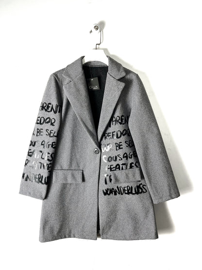 Cappotto scritte