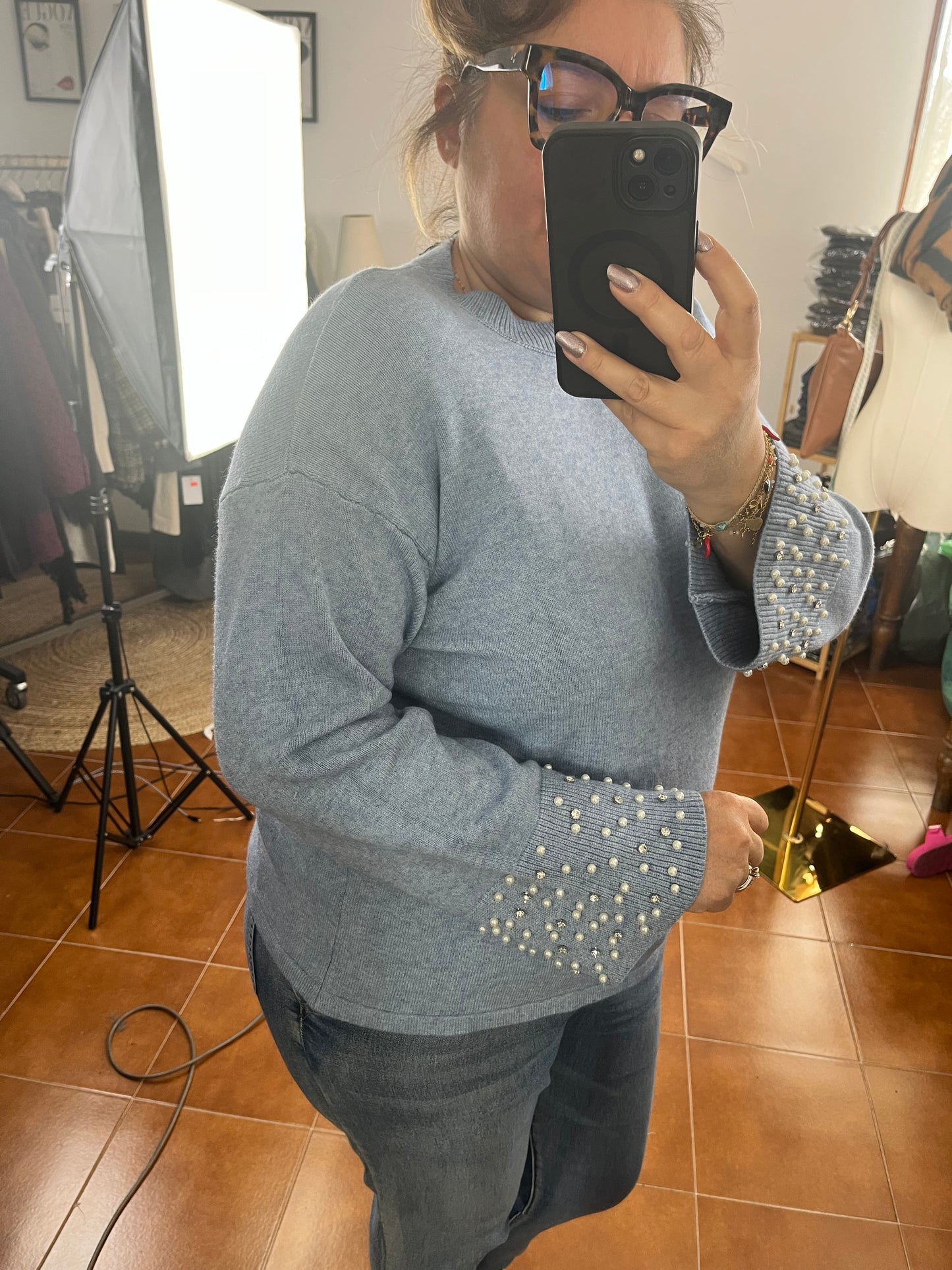 Maglia Perle e Strass ⚫️