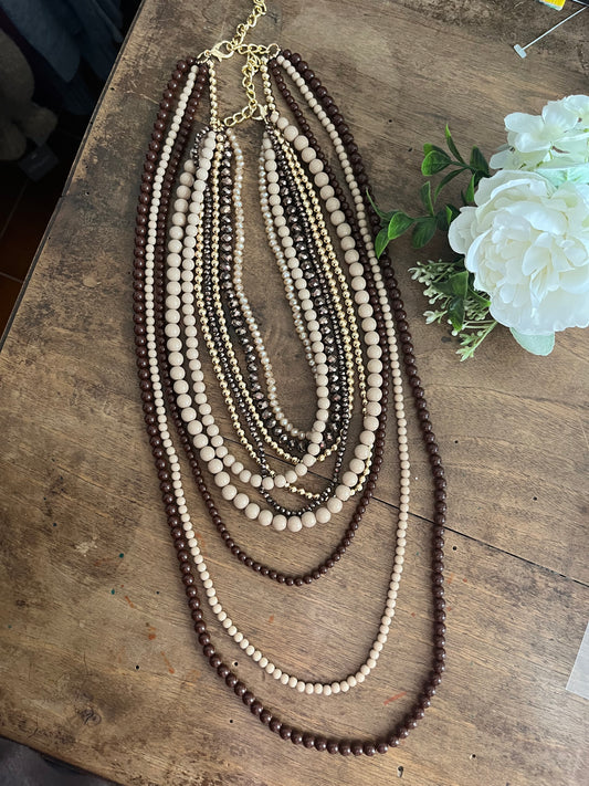 Collana doppia Perle e Pietre