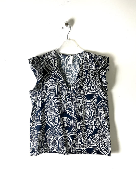 Blusa con alette a V