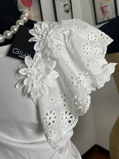 T-shirt sangallo e Margherite