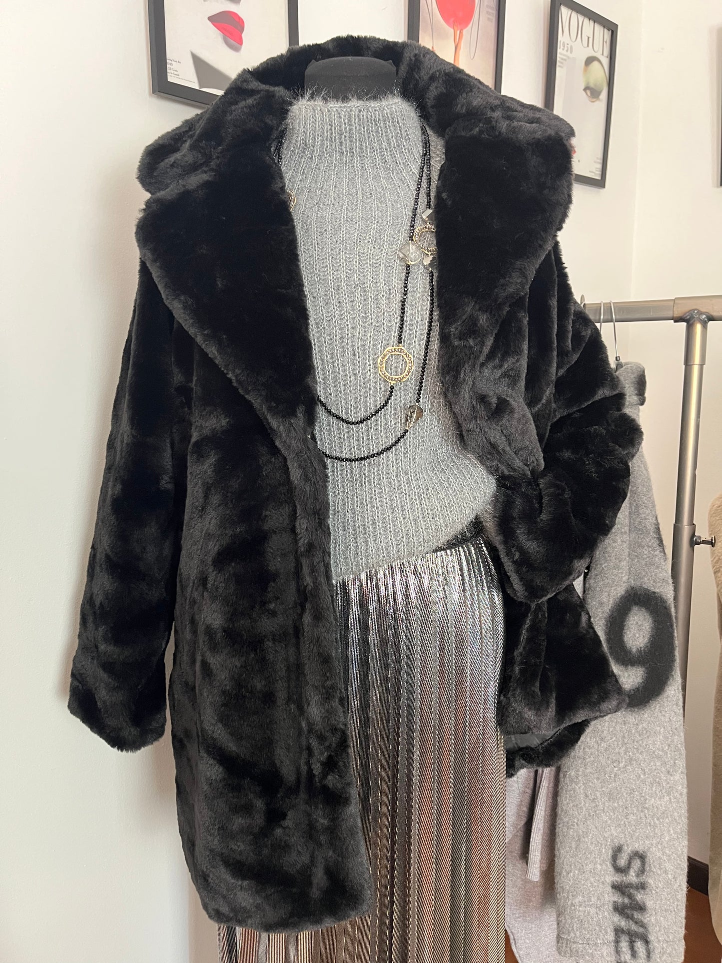 Cappotto in ecopelliccia