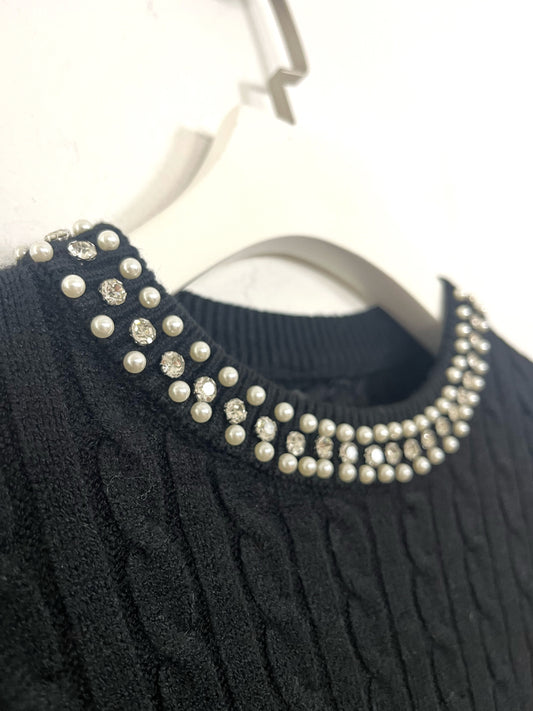 Girocollo trecce con strass ⬛️