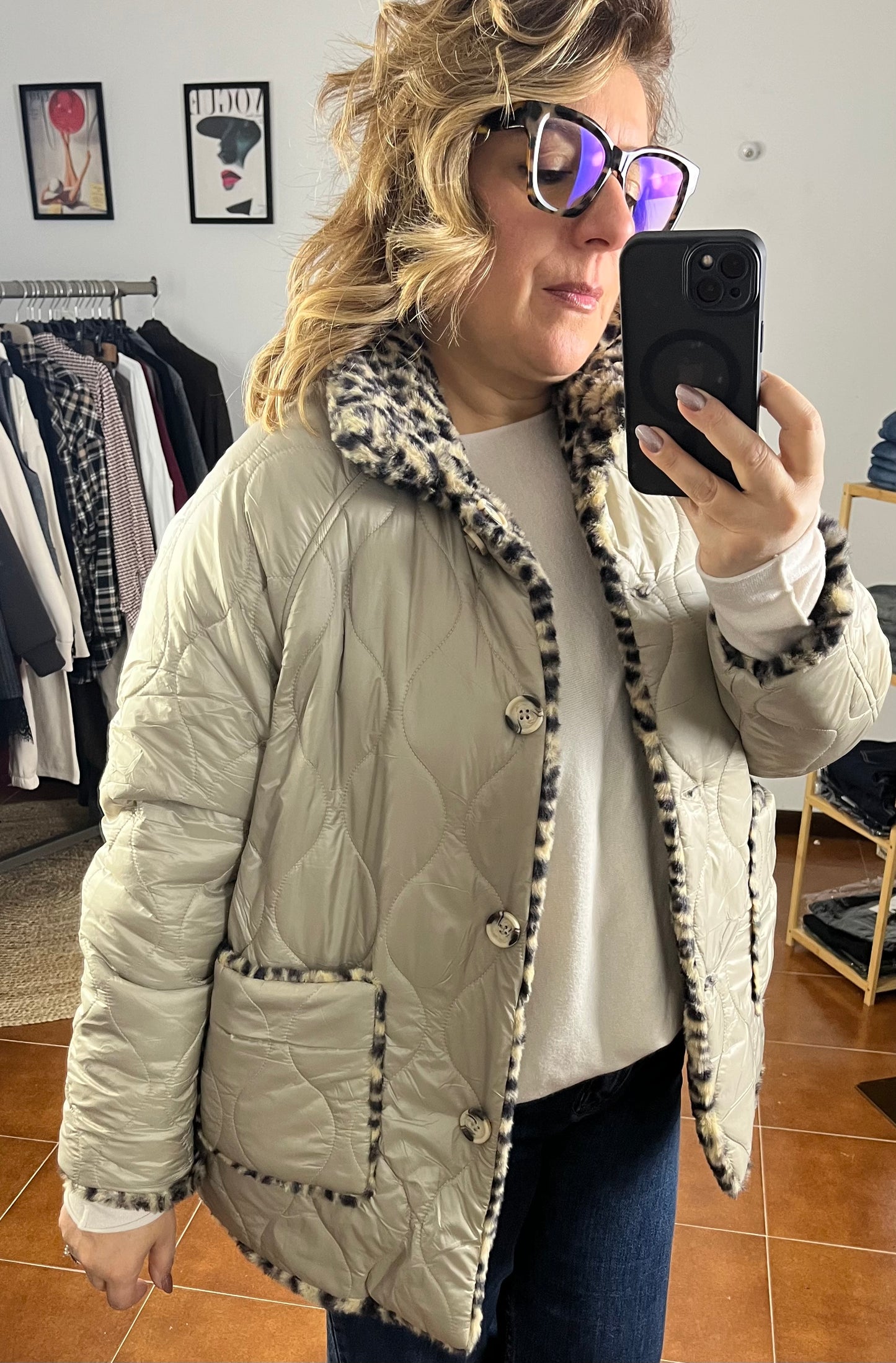 Piumino Animalier Reversibile ⚫️