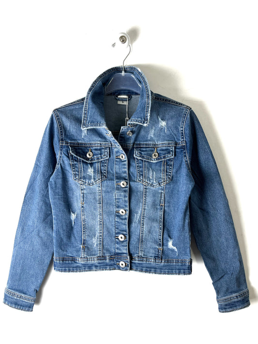 Giubbino jeans con strappi