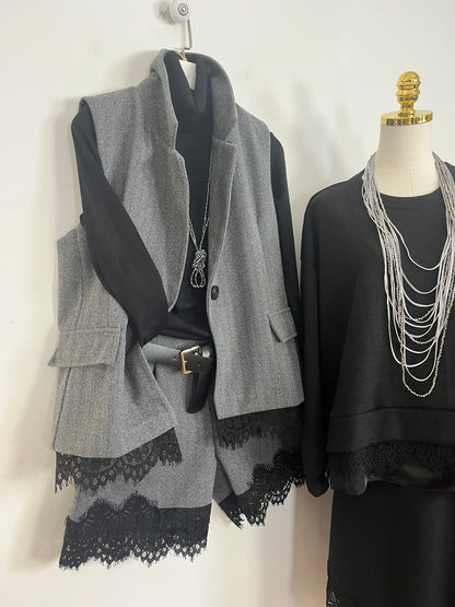 Shorts in tessuto Spigato ⬛️