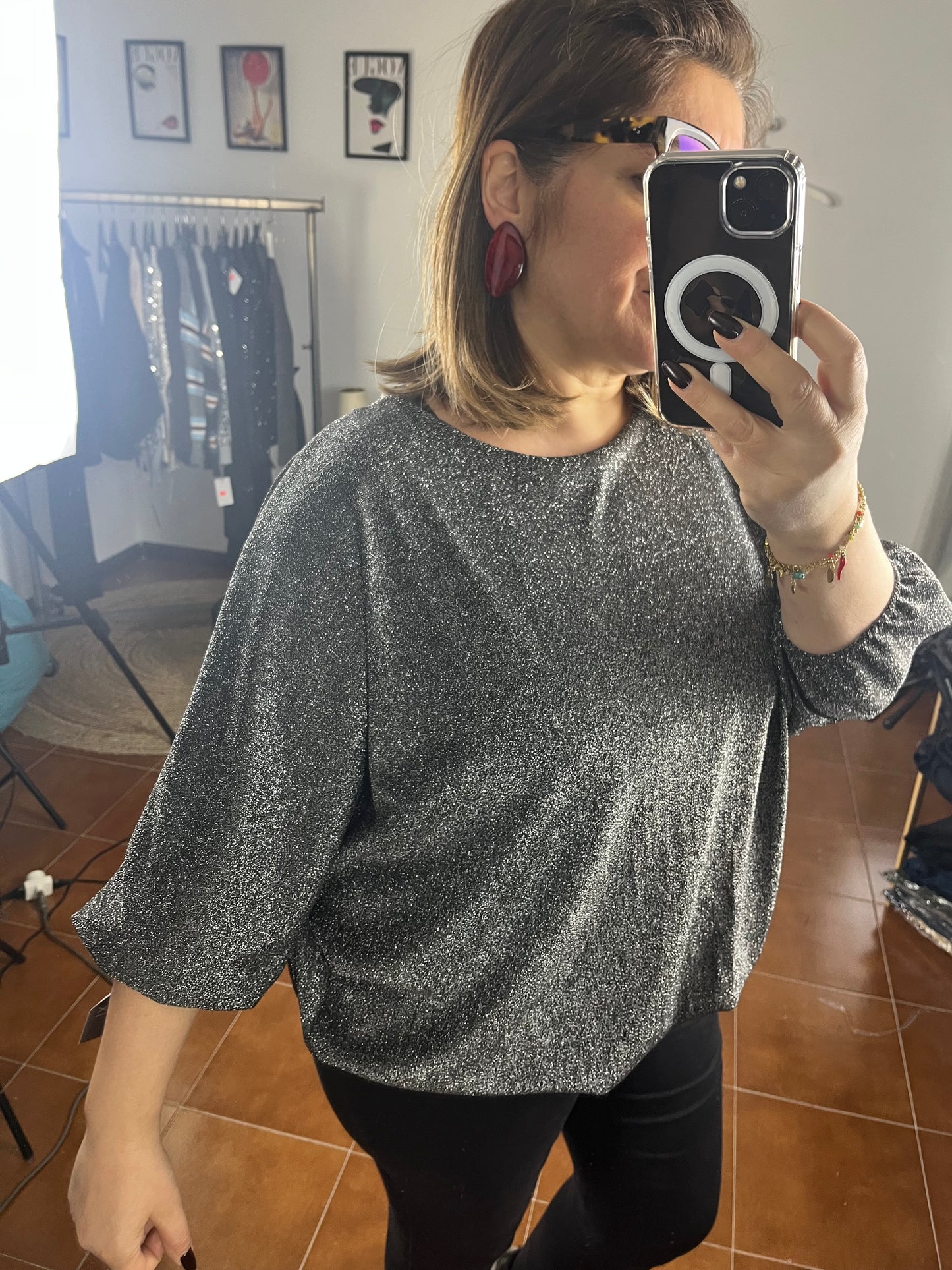 Blusa Lurex ⚫️