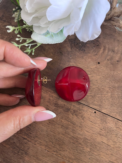 Orecchi bordeaux Resina