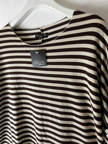 Maglia rigata con lurex, manica lunga