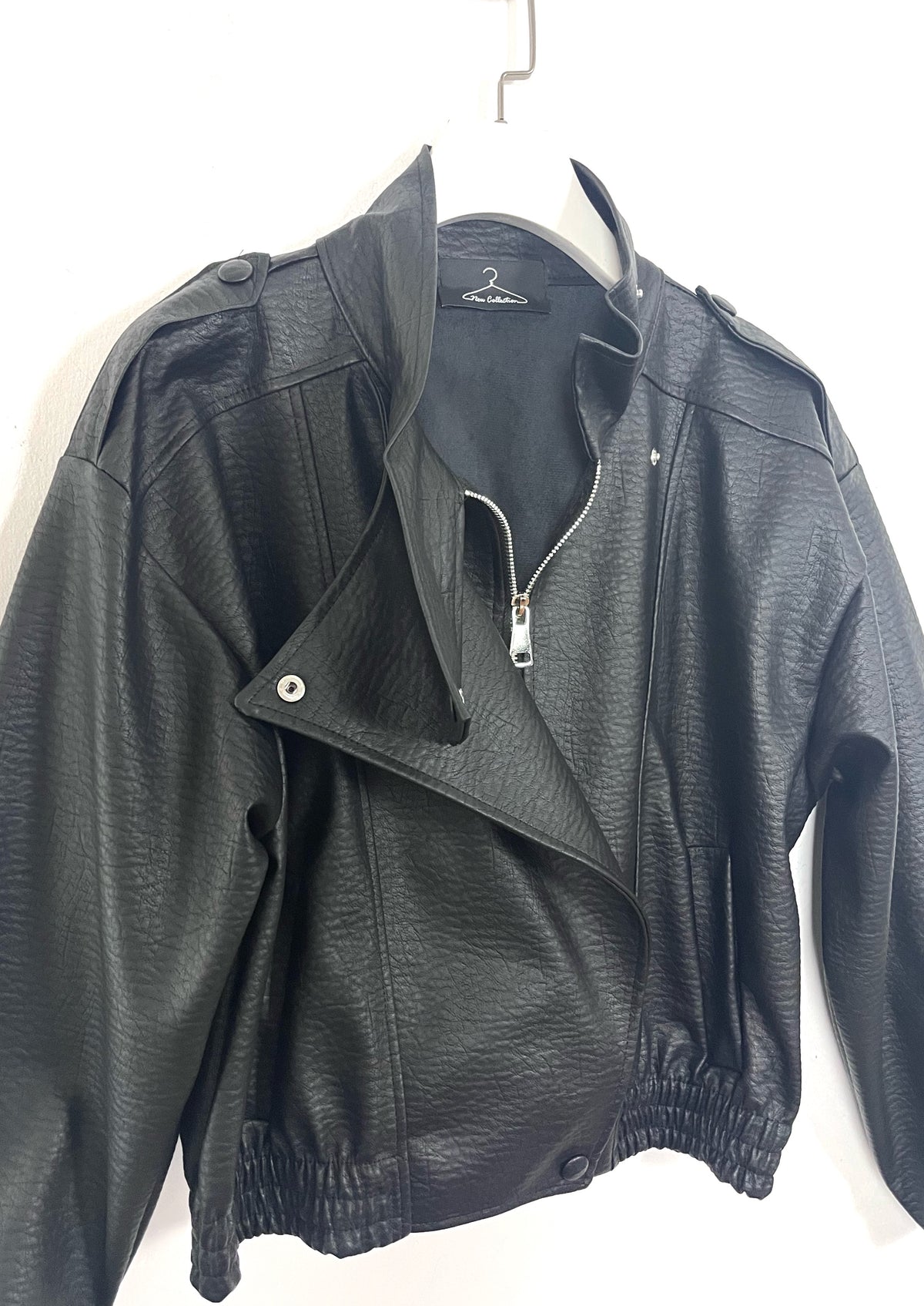 Bomber Ecopelle Cropped ⬛️